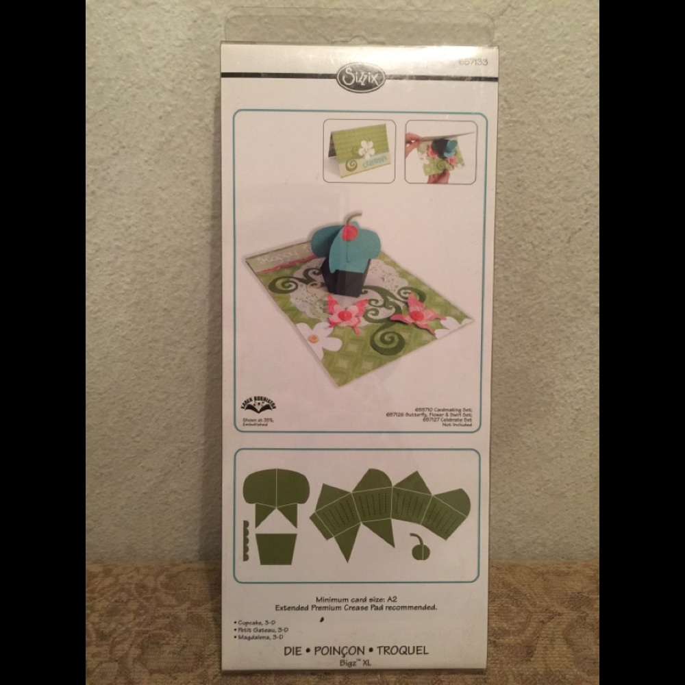Sizzix Long Die 3 D Cupcake